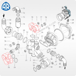 Кришка клапана 580400 насоса AR 115 и AR 135
