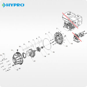 Голова помпи 3″ комплект Hypro 3430-0692