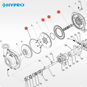 Ремкомплект Hypro 3430-0947 відцентрового насоса 9313 9316