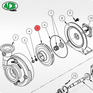 Імпелер (крильчатка) BAC-26-200-P насоса Ace Pumps