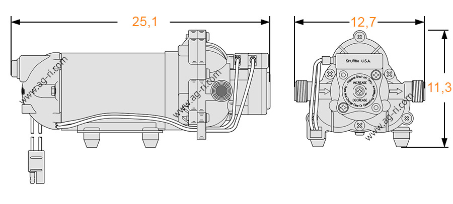 Розміри Shurflo 2087-593-135