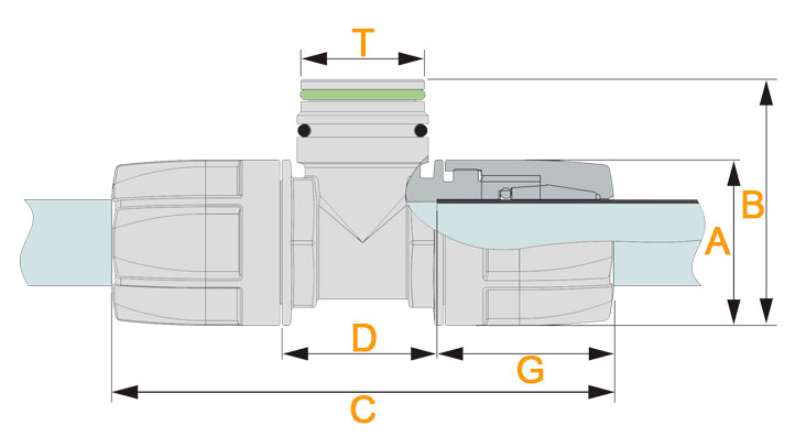 Розміри трійника Arag EASYFIT