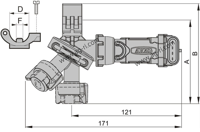 Размеры arag tri-jet seletron